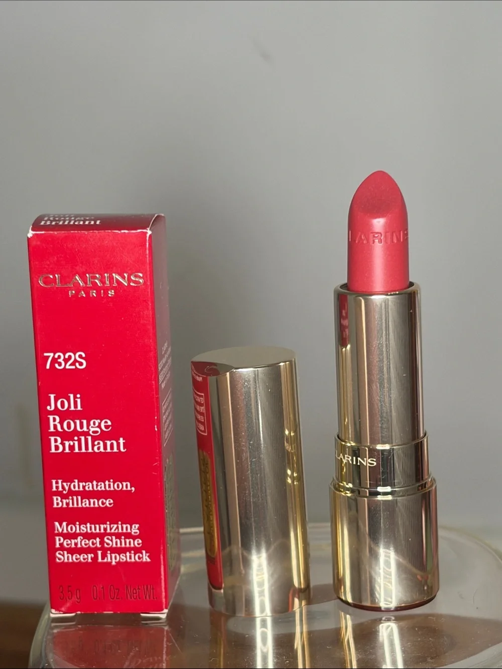 Clarins Joli Rouge Brilliant Lipstick — in Grenadine